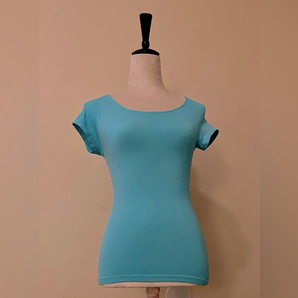 Cosabella women blue top Made in Italy 60% cotton 25% microfiber stretch